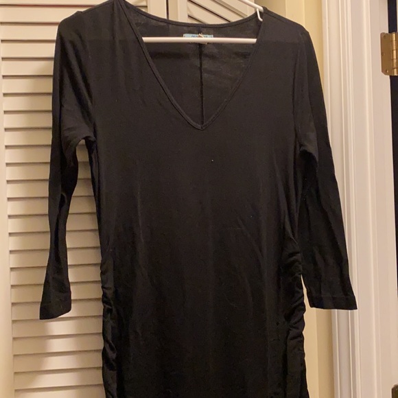 Old Navy maternity full length black dress - Picture 2 of 2